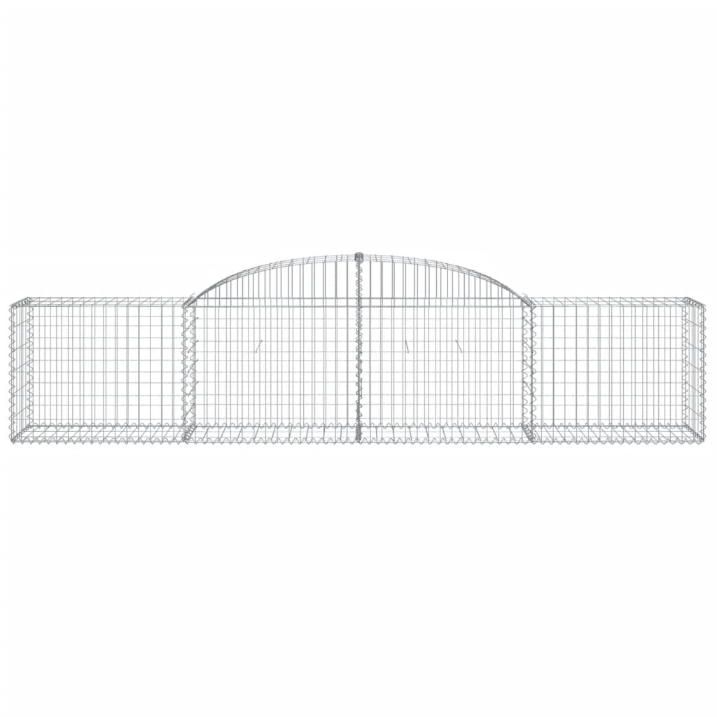 Arched Gabion Baskets 15 pcs 300x50x60/80 cm Galvanised Iron