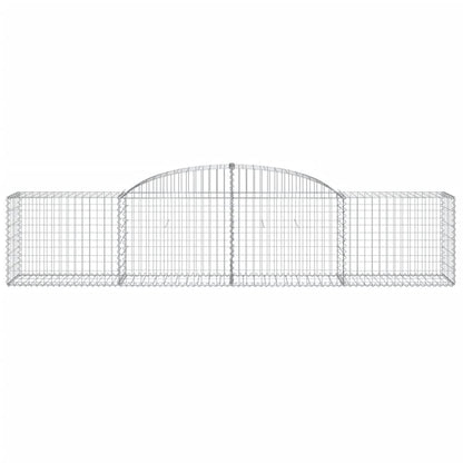 Arched Gabion Baskets 15 pcs 300x50x60/80 cm Galvanised Iron