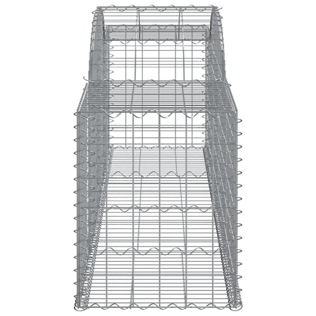 Arched Gabion Baskets 15 pcs 300x50x60/80 cm Galvanised Iron