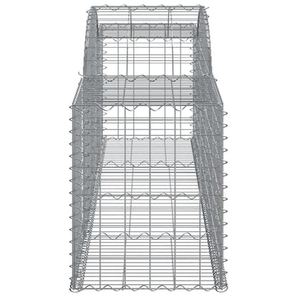 Arched Gabion Baskets 15 pcs 300x50x60/80 cm Galvanised Iron