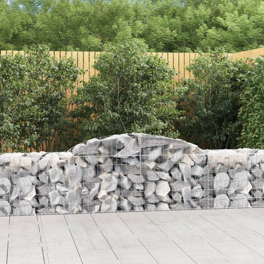 Arched Gabion Baskets 15 pcs 300x50x60/80 cm Galvanised Iron