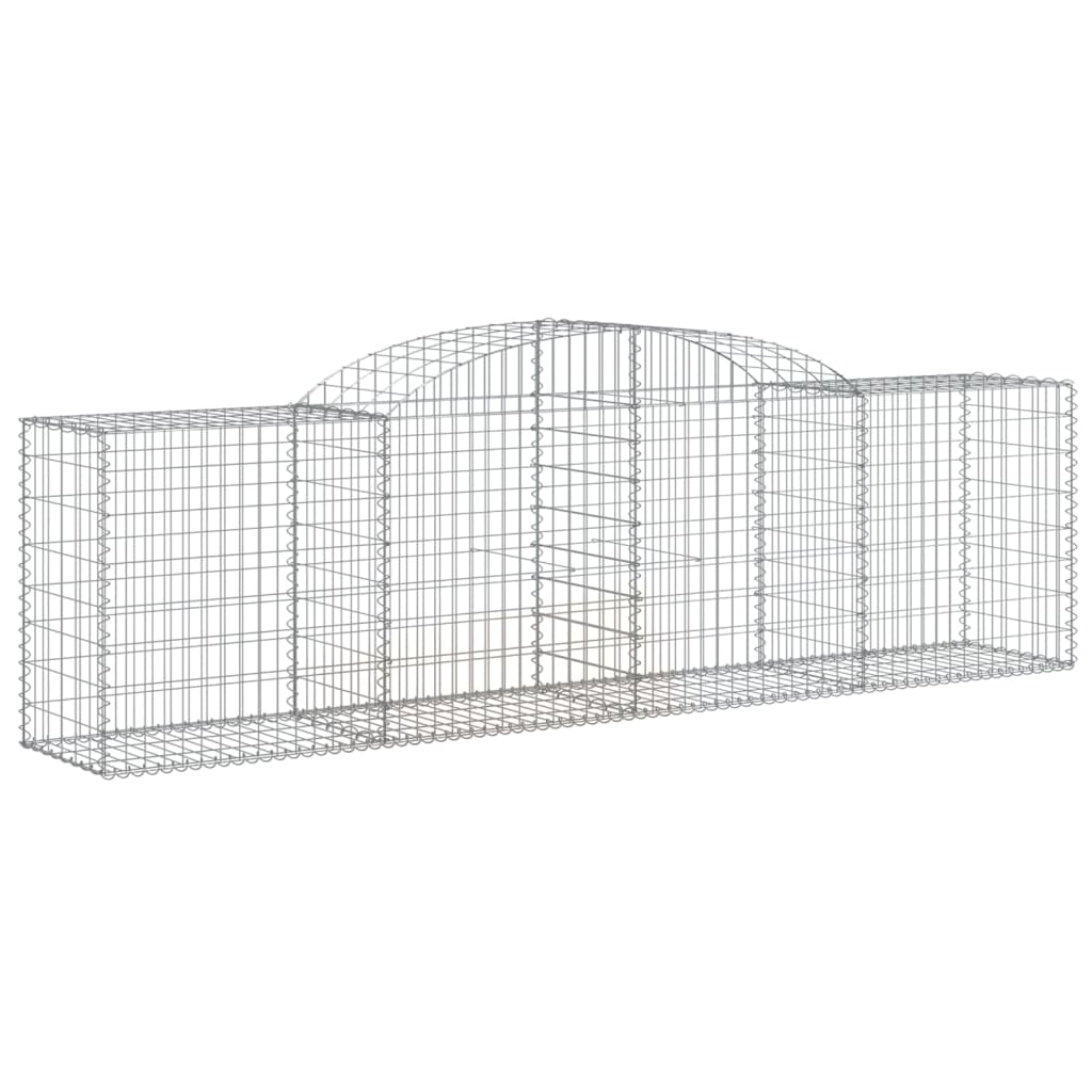 Arched Gabion Baskets 6 pcs 300x50x80/100 cm Galvanised Iron