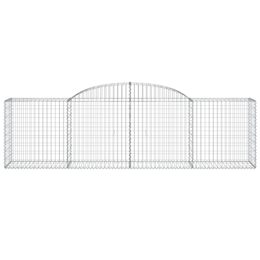 Arched Gabion Baskets 6 pcs 300x50x80/100 cm Galvanised Iron