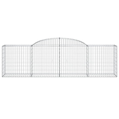 Arched Gabion Baskets 6 pcs 300x50x80/100 cm Galvanised Iron