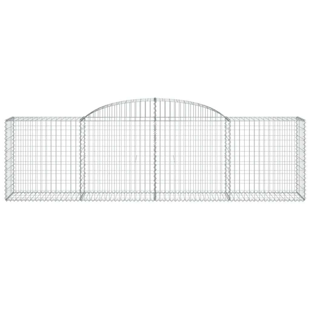 Arched Gabion Baskets 7 pcs 300x50x80/100 cm Galvanised Iron