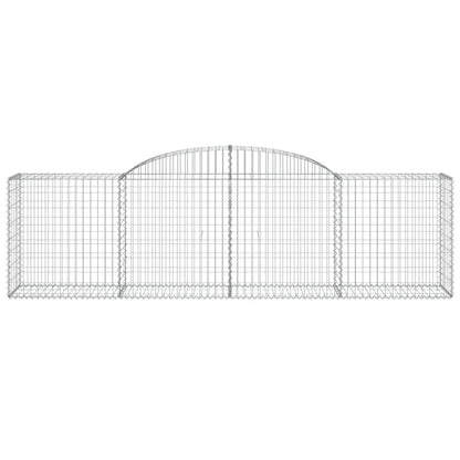 Arched Gabion Baskets 7 pcs 300x50x80/100 cm Galvanised Iron