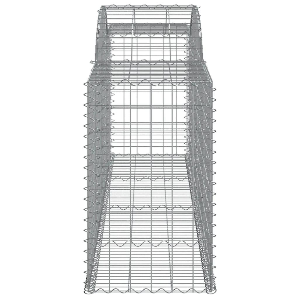 Arched Gabion Baskets 7 pcs 300x50x80/100 cm Galvanised Iron