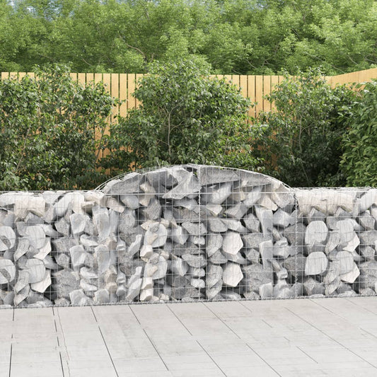 Arched Gabion Baskets 7 pcs 300x50x80/100 cm Galvanised Iron