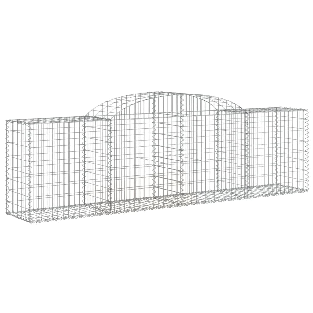 Arched Gabion Baskets 17 pcs 300x50x80/100 cm Galvanised Iron