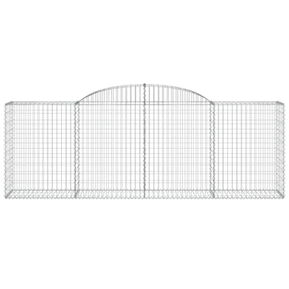Arched Gabion Baskets 7 pcs 300x50x100/120 cm Galvanised Iron