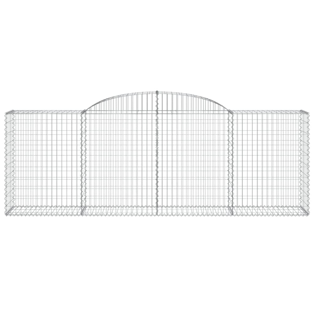 Arched Gabion Baskets 8 pcs 300x50x100/120 cm Galvanised Iron