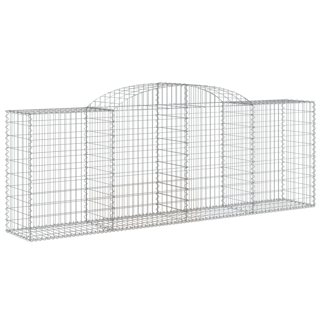 Arched Gabion Baskets 9 pcs 300x50x100/120 cm Galvanised Iron