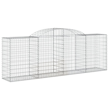 Arched Gabion Baskets 9 pcs 300x50x100/120 cm Galvanised Iron