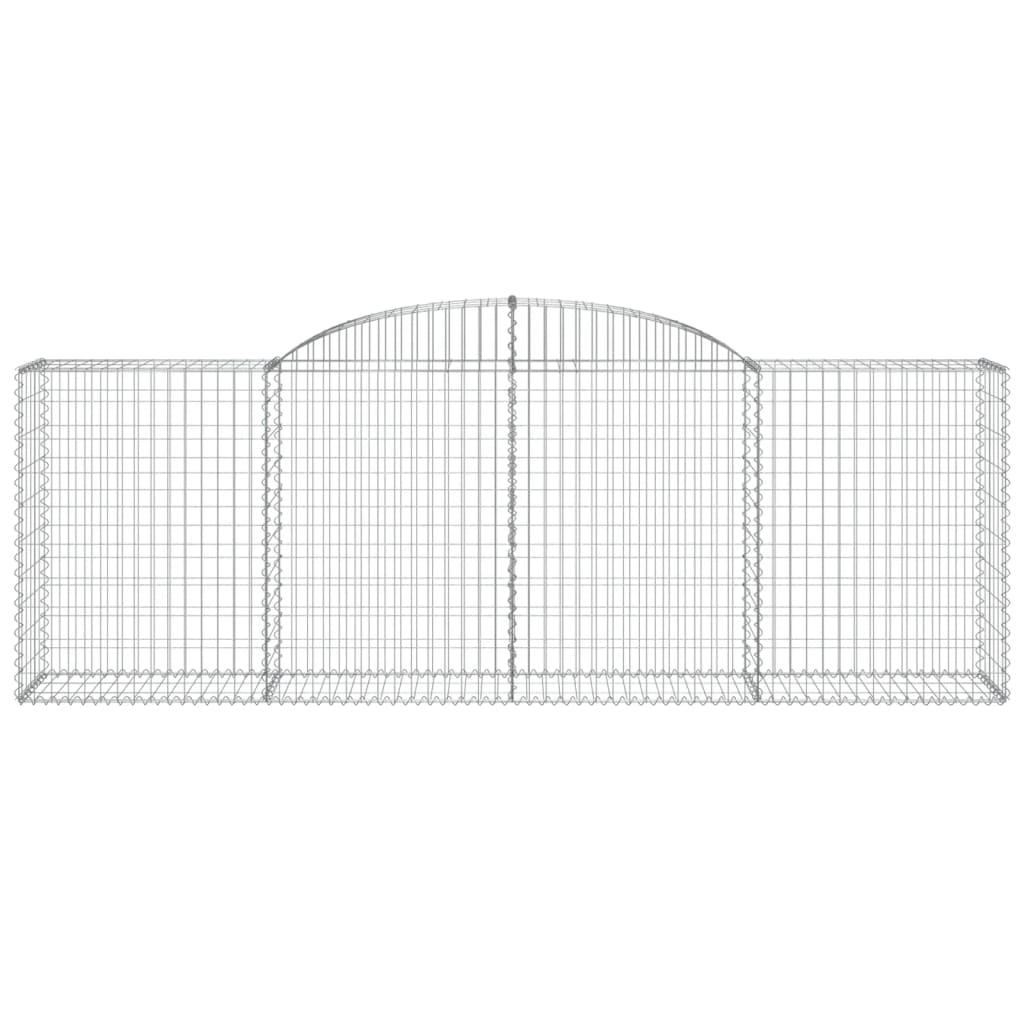 Arched Gabion Baskets 9 pcs 300x50x100/120 cm Galvanised Iron