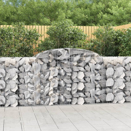 Arched Gabion Baskets 11 pcs 300x50x100/120 cm Galvanised Iron