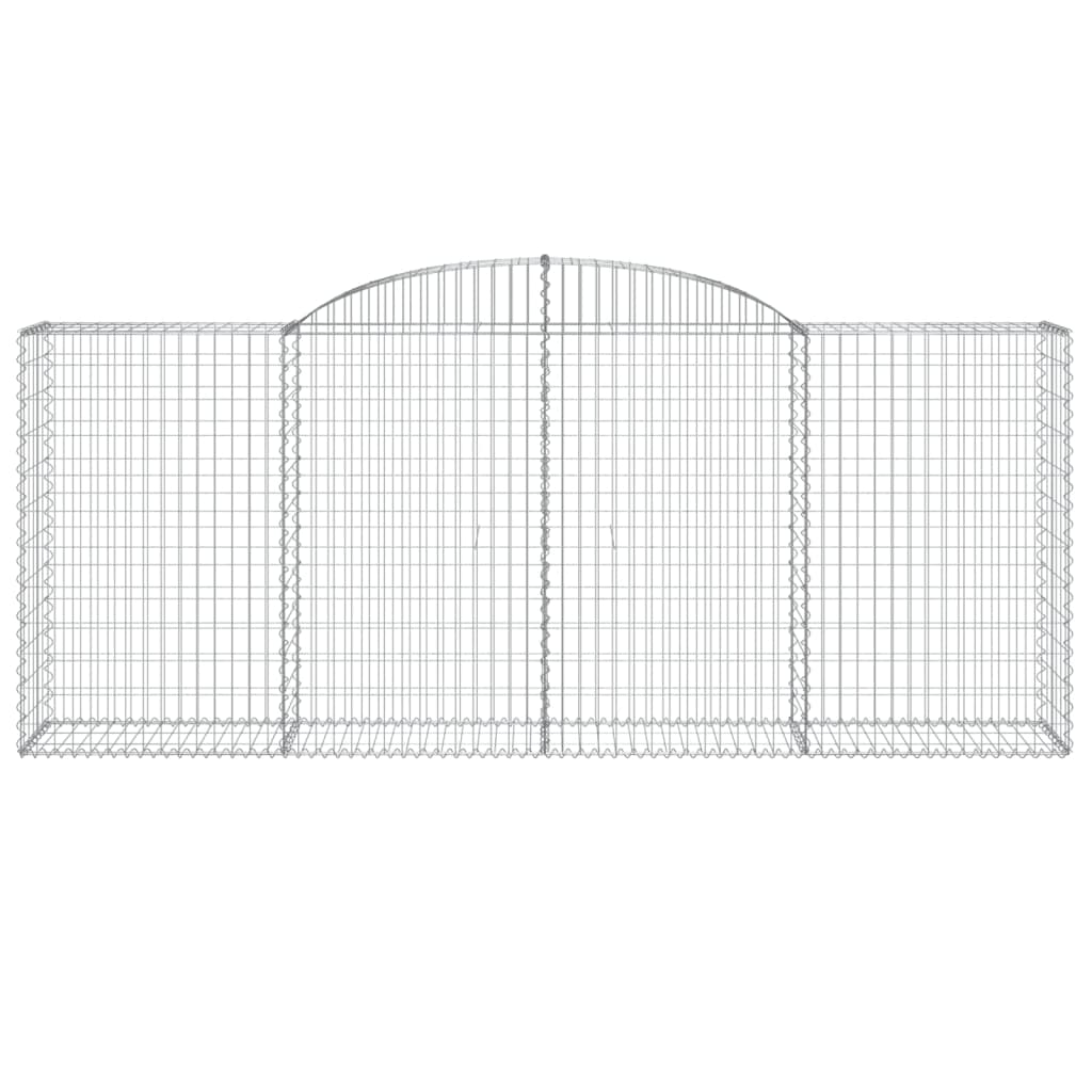 Arched Gabion Baskets 2 pcs 300x50x120/140 cm Galvanised Iron