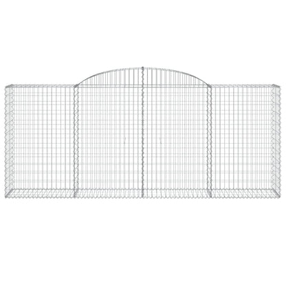 Arched Gabion Baskets 2 pcs 300x50x120/140 cm Galvanised Iron