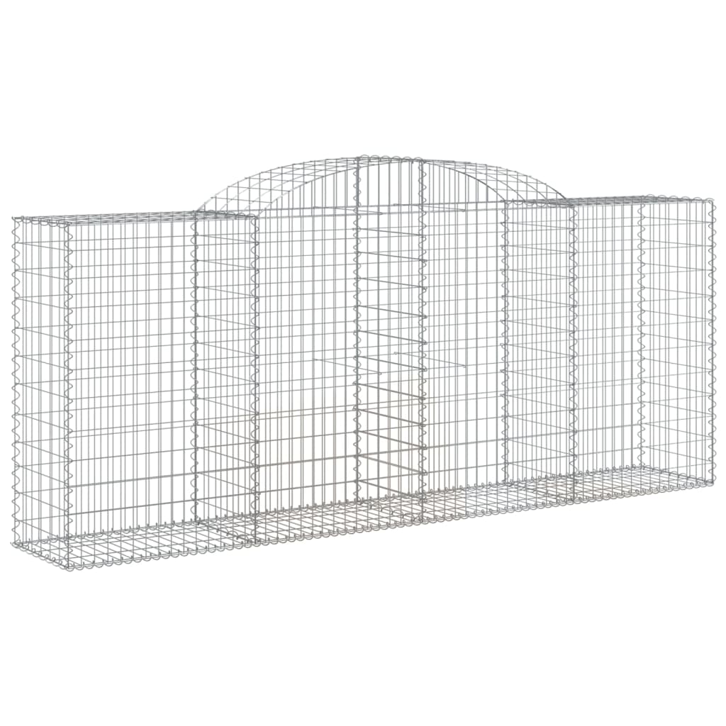 Arched Gabion Baskets 3 pcs 300x50x120/140 cm Galvanised Iron