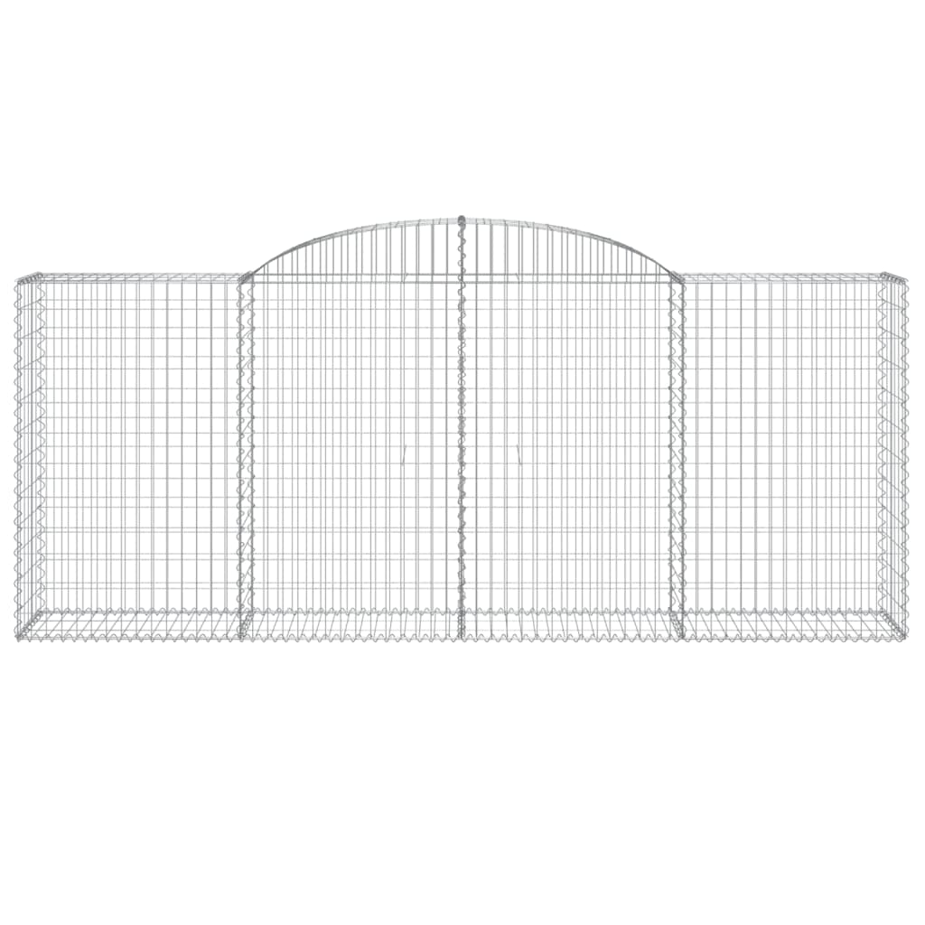 Arched Gabion Baskets 3 pcs 300x50x120/140 cm Galvanised Iron