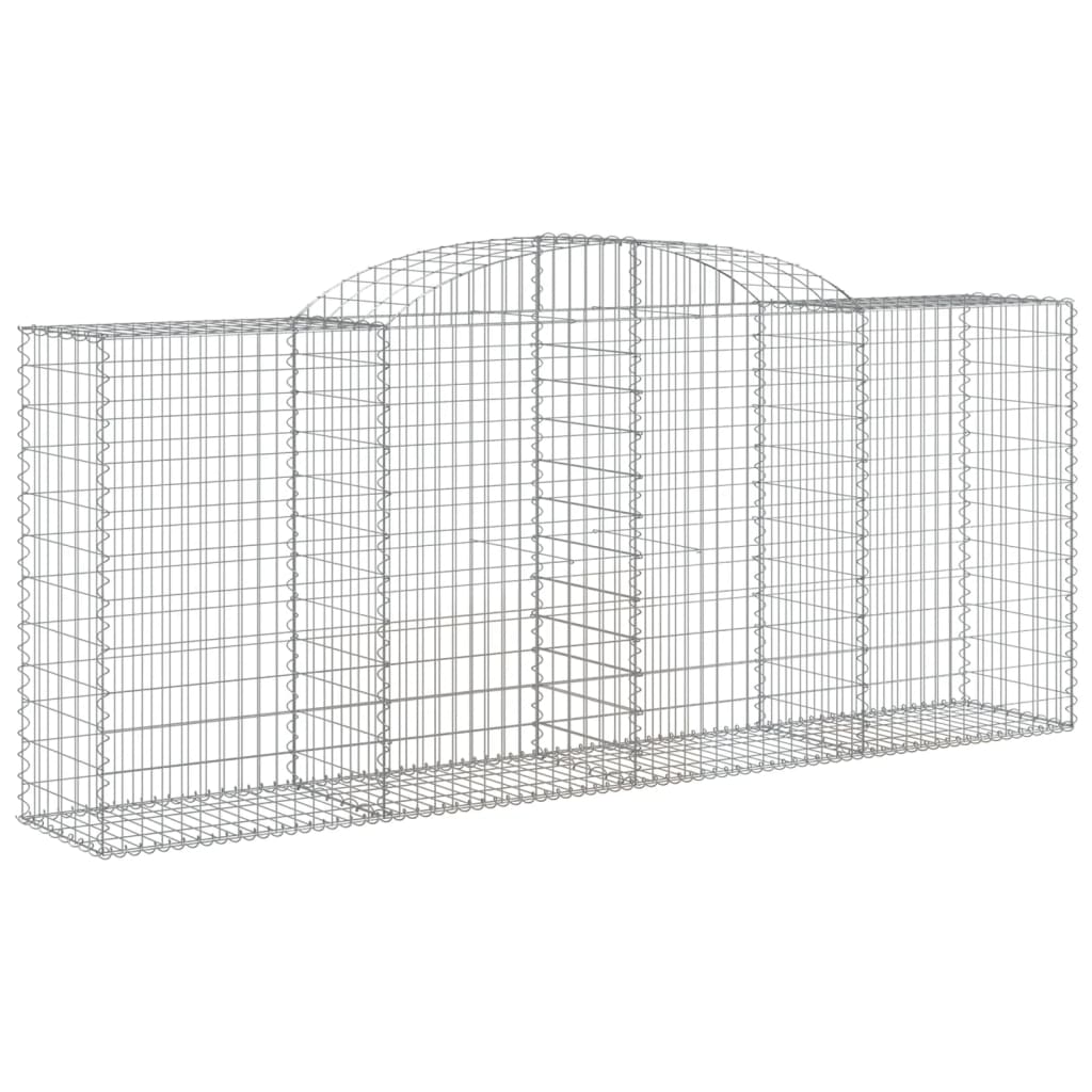 Arched Gabion Baskets 17 pcs 300x50x120/140 cm Galvanised Iron