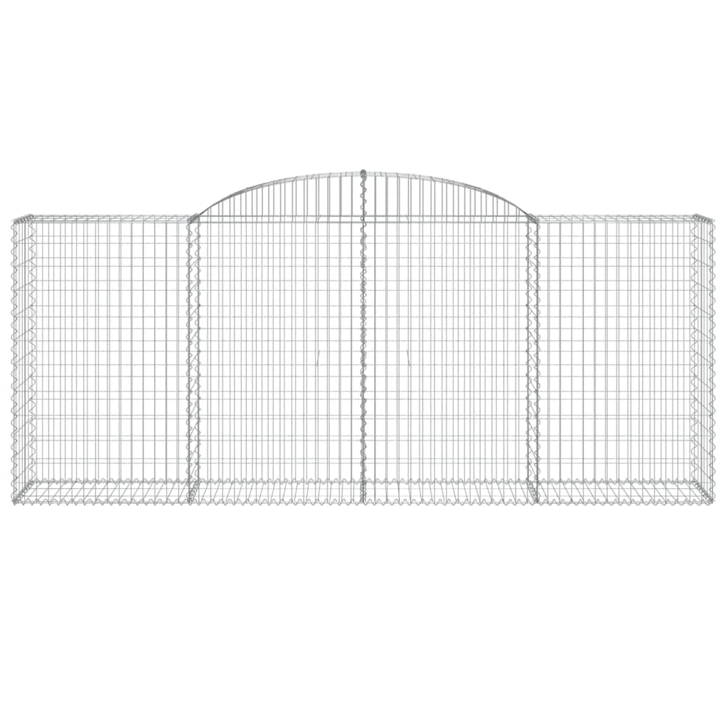 Arched Gabion Baskets 17 pcs 300x50x120/140 cm Galvanised Iron