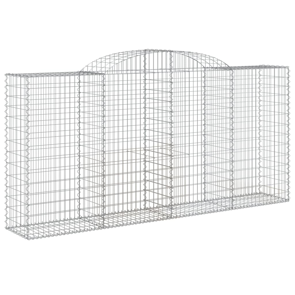 Arched Gabion Baskets 2 pcs 300x50x140/160 cm Galvanised Iron