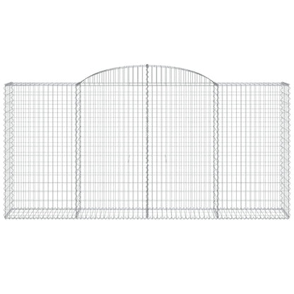Arched Gabion Baskets 9 pcs 300x50x140/160 cm Galvanised Iron