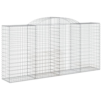 Arched Gabion Baskets 17 pcs 300x50x140/160 cm Galvanised Iron