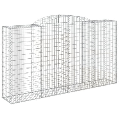 Arched Gabion Baskets 3 pcs 300x50x160/180 cm Galvanised Iron