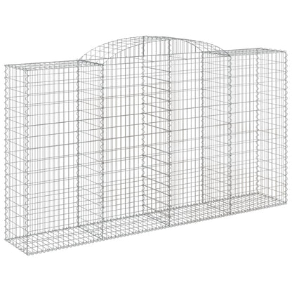 Arched Gabion Baskets 5 pcs 300x50x160/180 cm Galvanised Iron