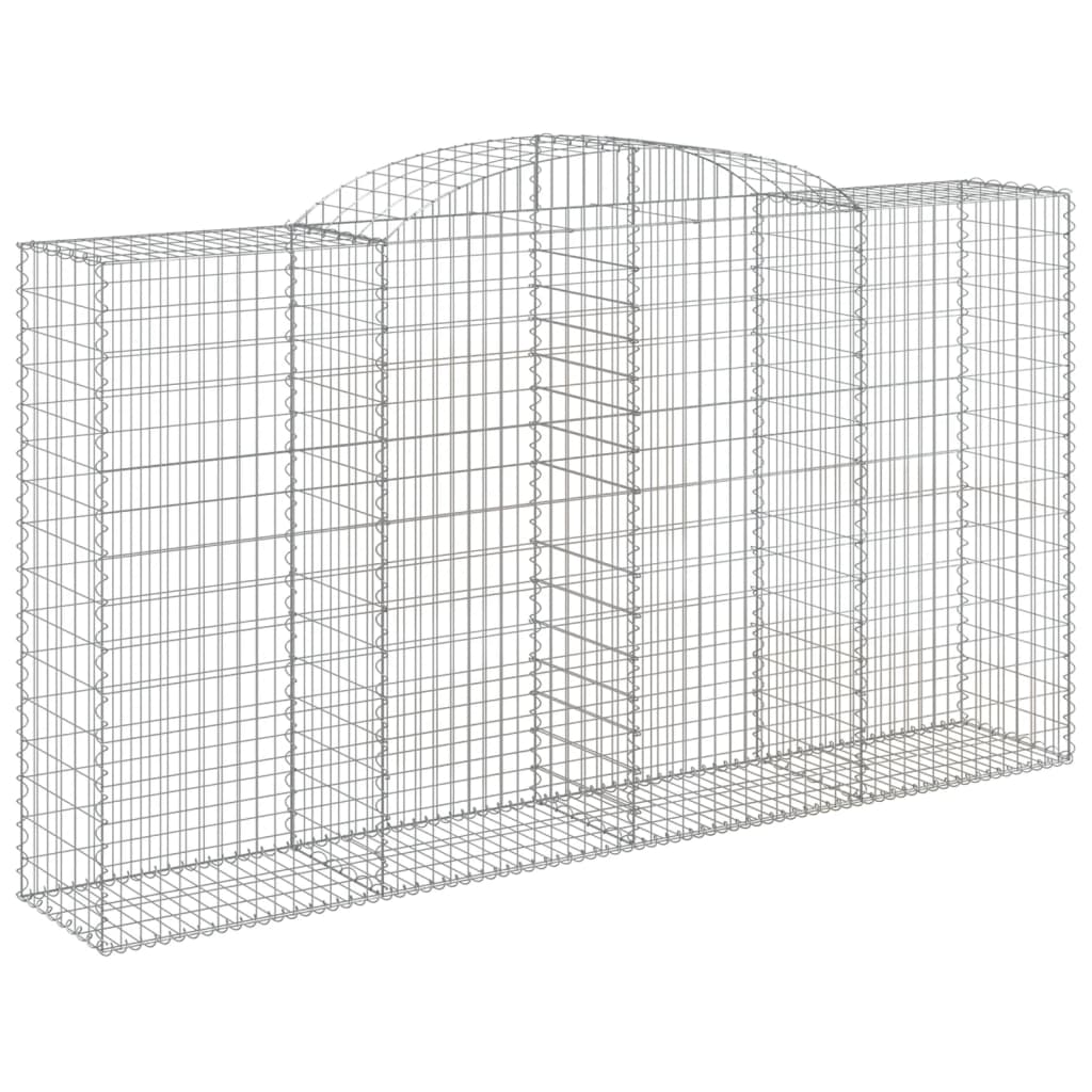 Arched Gabion Baskets 12 pcs 300x50x160/180 cm Galvanised Iron