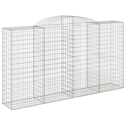 Arched Gabion Baskets 12 pcs 300x50x160/180 cm Galvanised Iron