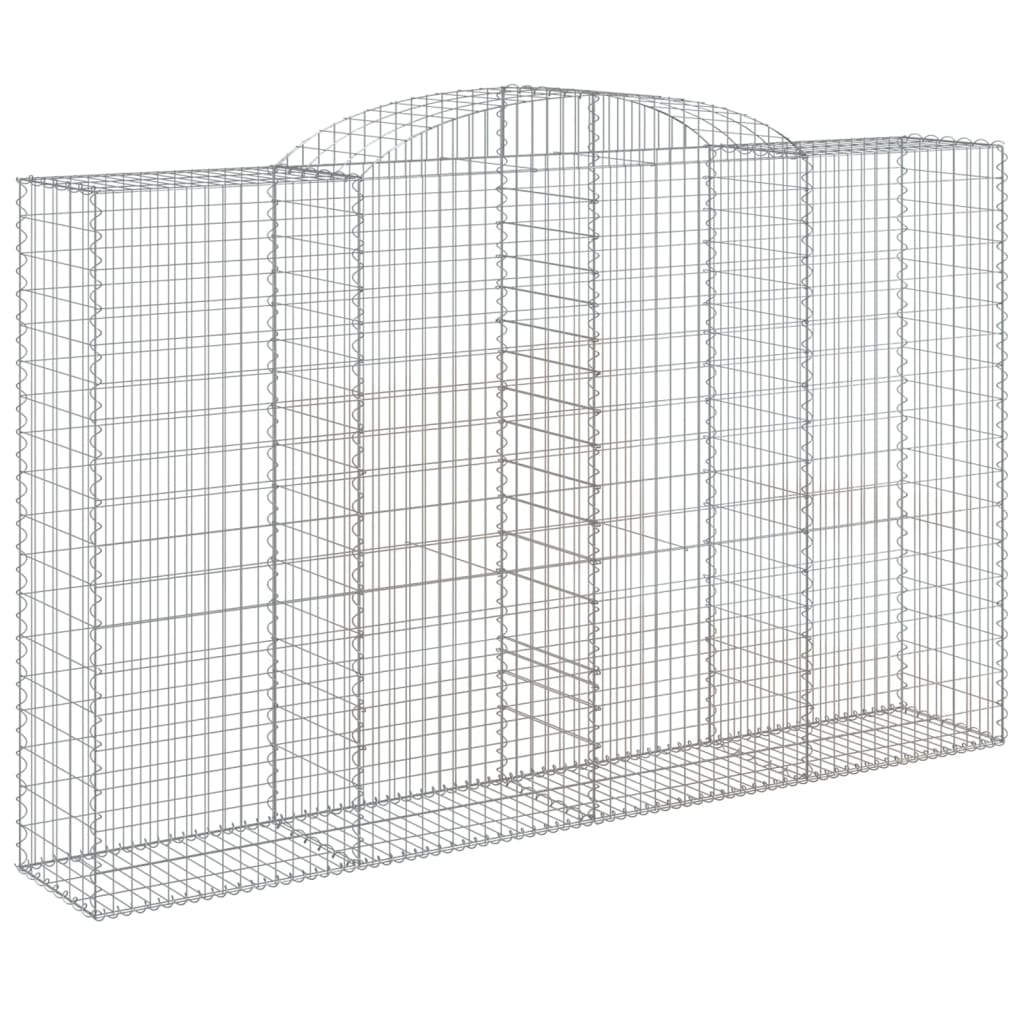 Arched Gabion Baskets 7 pcs 300x50x180/200 cm Galvanised Iron