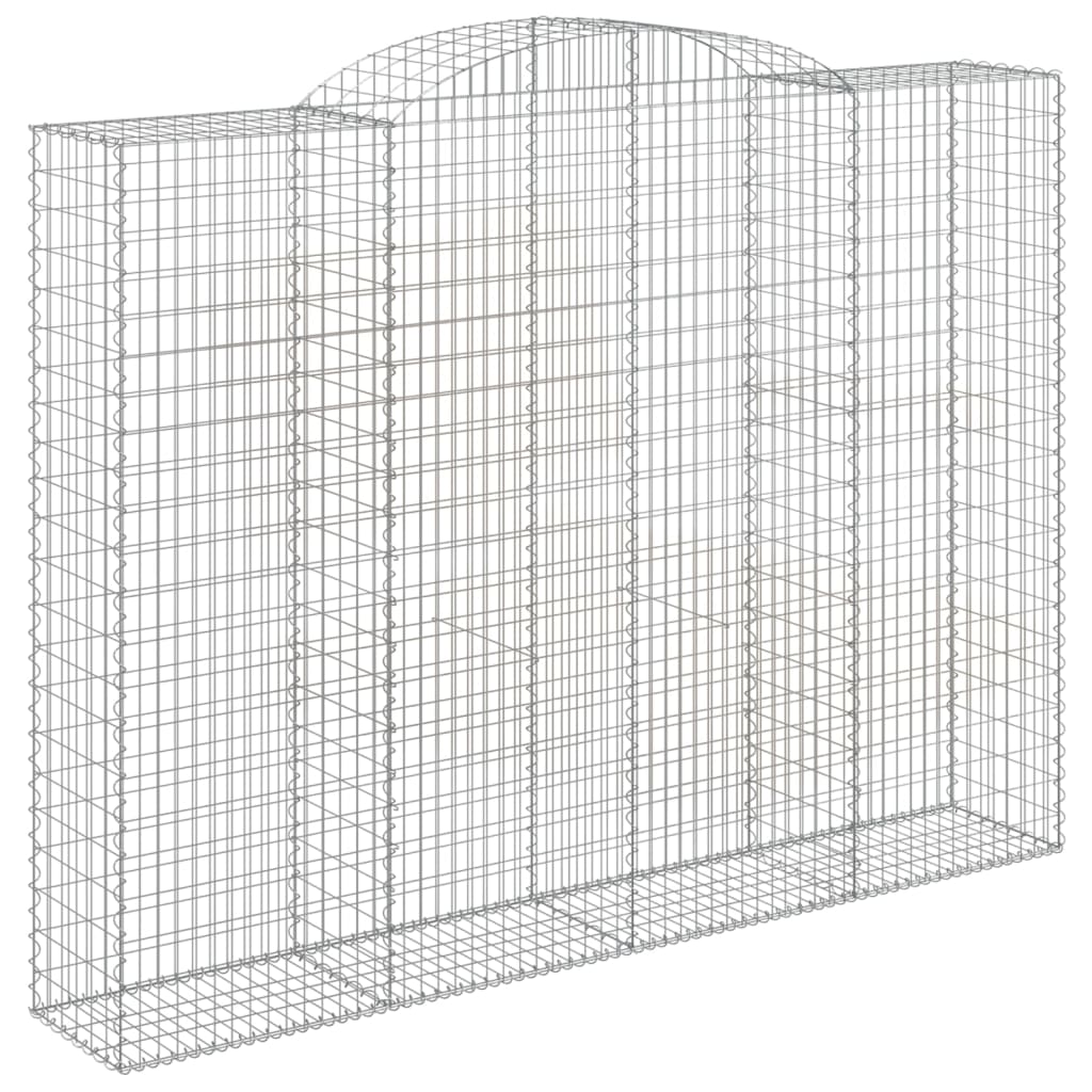 Arched Gabion Baskets 4 pcs 300x50x220/240 cm Galvanised Iron