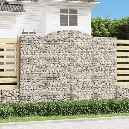 Arched Gabion Baskets 8 pcs 300x50x220/240 cm Galvanised Iron