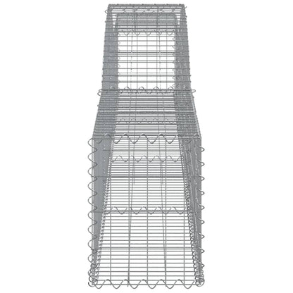 Arched Gabion Baskets 4 pcs 400x30x40/60 cm Galvanised Iron