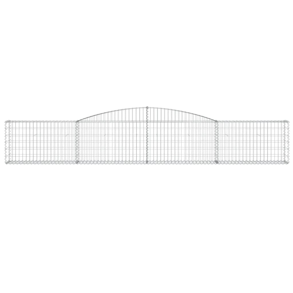 Arched Gabion Baskets 3 pcs 400x30x60/80 cm Galvanised Iron