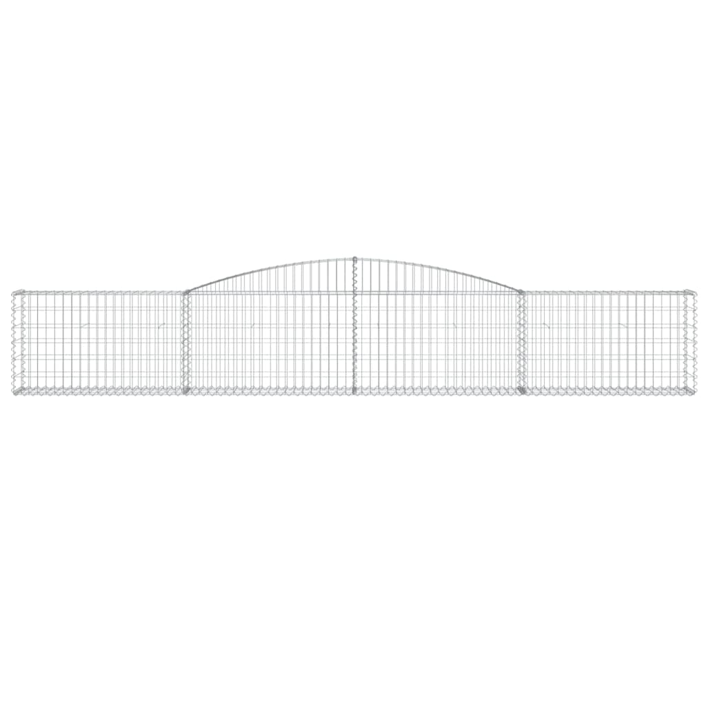 Arched Gabion Baskets 9 pcs 400x30x60/80 cm Galvanised Iron