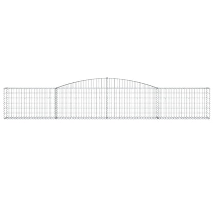 Arched Gabion Baskets 9 pcs 400x30x60/80 cm Galvanised Iron