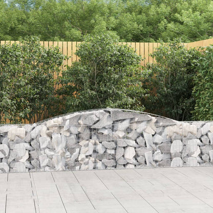 Arched Gabion Baskets 9 pcs 400x30x60/80 cm Galvanised Iron