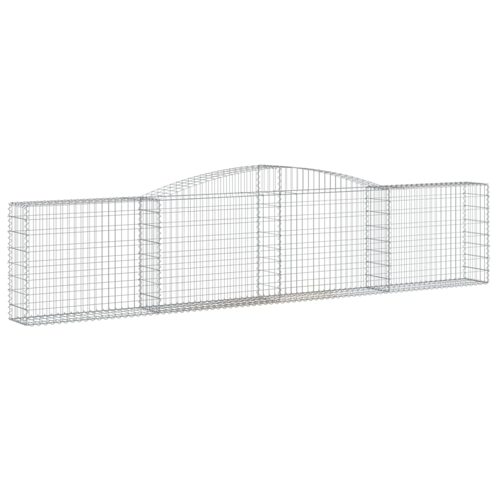 Arched Gabion Baskets 3 pcs 400x30x80/100 cm Galvanised Iron
