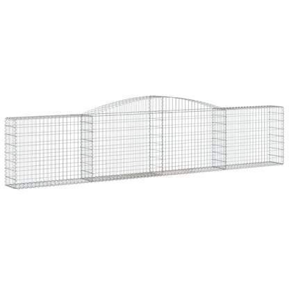 Arched Gabion Baskets 3 pcs 400x30x80/100 cm Galvanised Iron