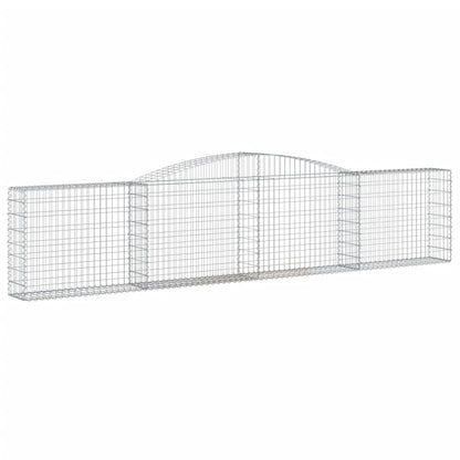 Arched Gabion Baskets 10 pcs 400x30x80/100 cm Galvanised Iron