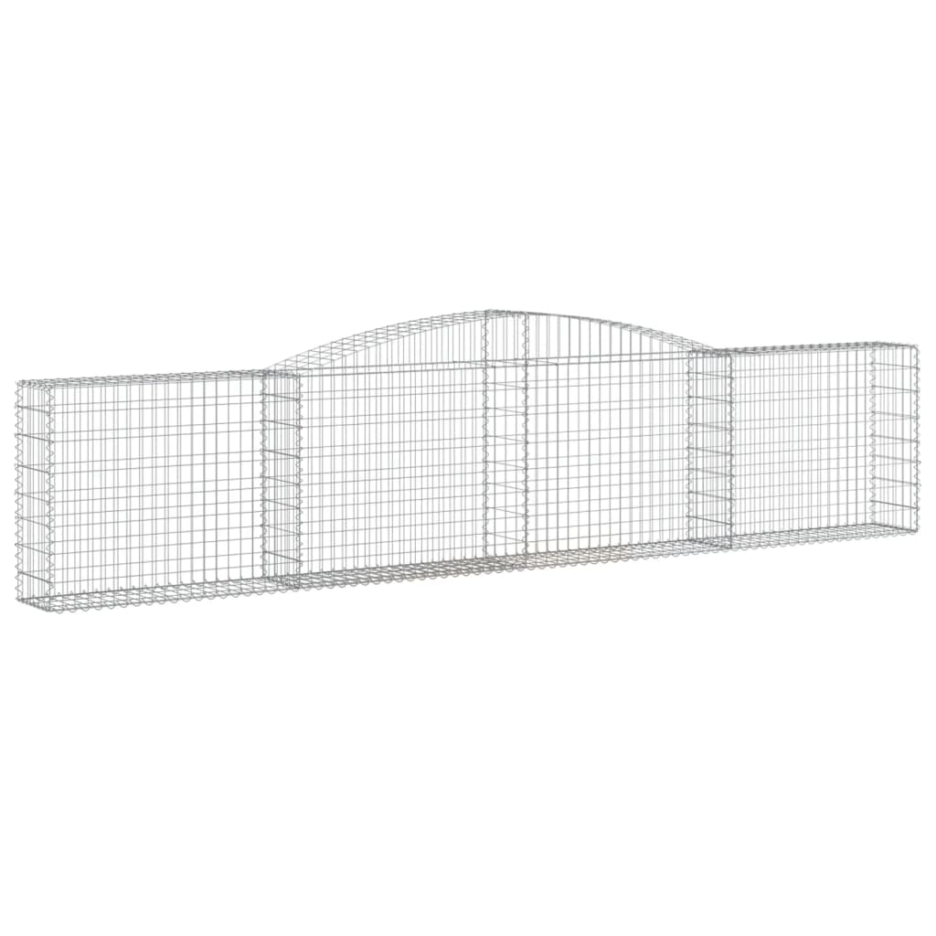 Arched Gabion Baskets 25 pcs 400x30x80/100 cm Galvanised Iron