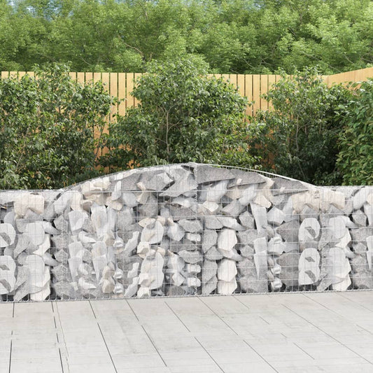 Arched Gabion Baskets 25 pcs 400x30x80/100 cm Galvanised Iron