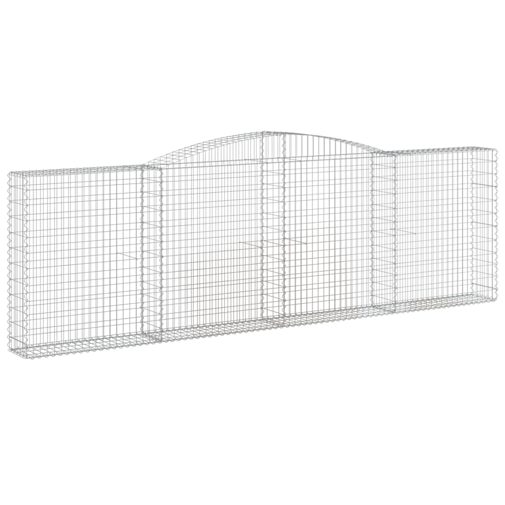 Arched Gabion Baskets 10 pcs 400x30x120/140 cm Galvanised Iron