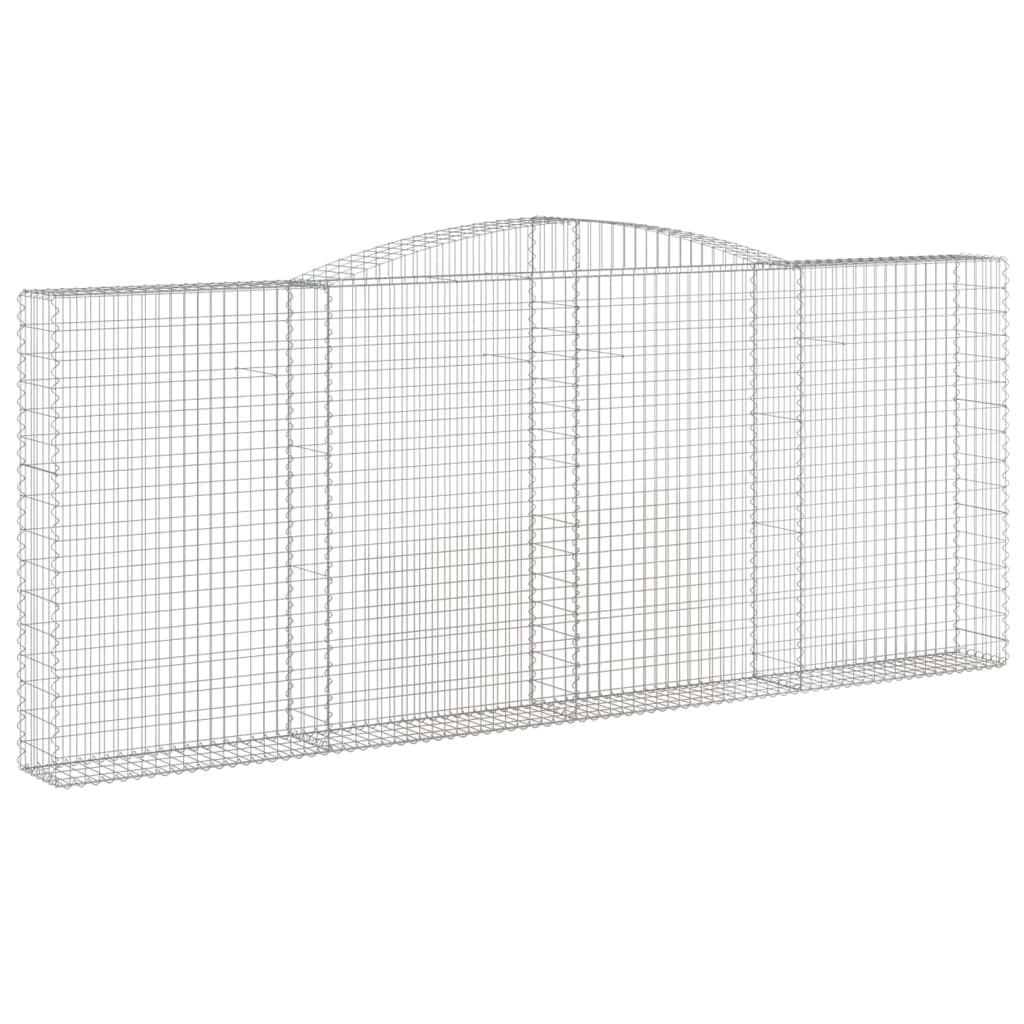 Arched Gabion Baskets 2 pcs 400x30x160/180 cm Galvanised Iron