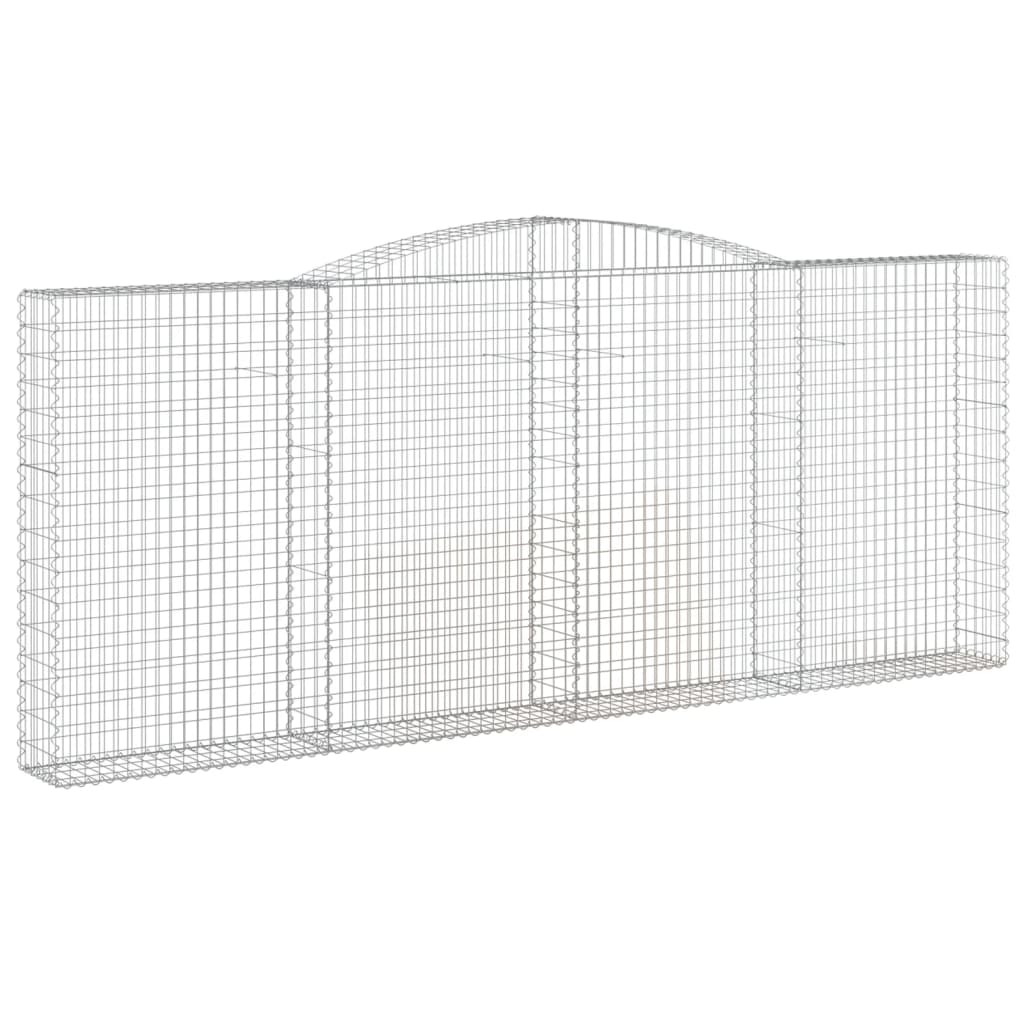 Arched Gabion Baskets 3 pcs 400x30x160/180 cm Galvanised Iron