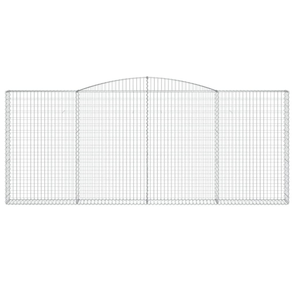 Arched Gabion Baskets 4 pcs 400x30x160/180 cm Galvanised Iron