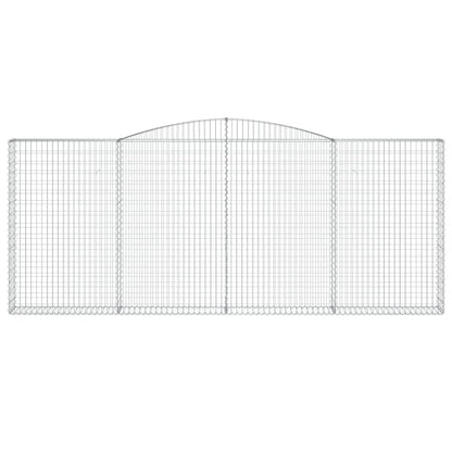 Arched Gabion Baskets 4 pcs 400x30x160/180 cm Galvanised Iron